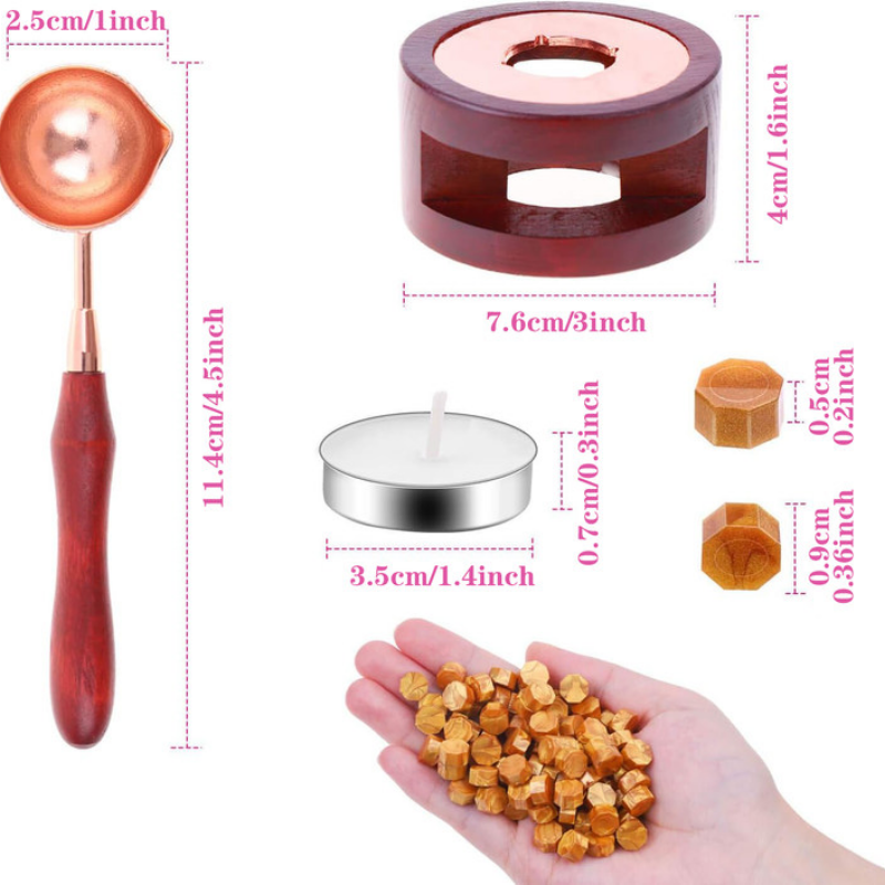 Wax Seal Set Includes 200 Gold - Wax Seal Stamp Set recension och pris