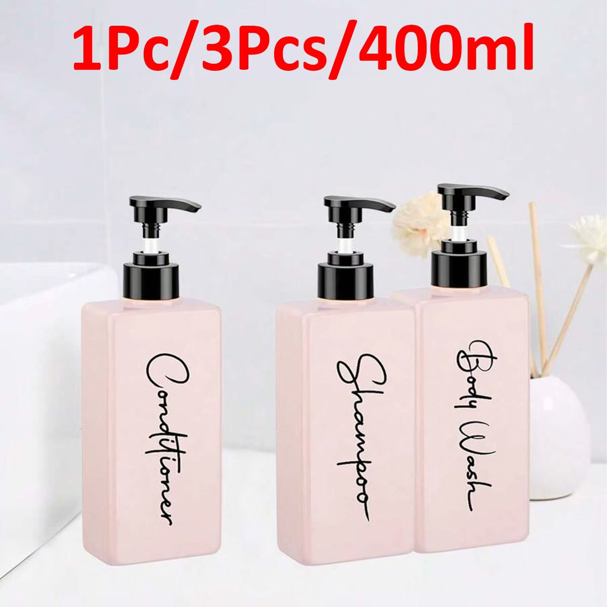 3-Pack 400ml Soap Dispenser wi - Gel Refill Pack recension och pris