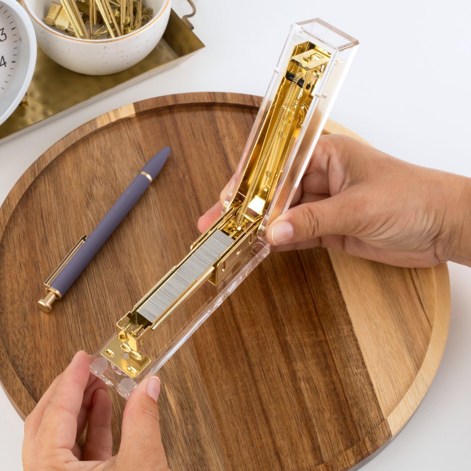 Clear Acrylic Gold Stapler, 20 - Stapler Half Strip recension och pris