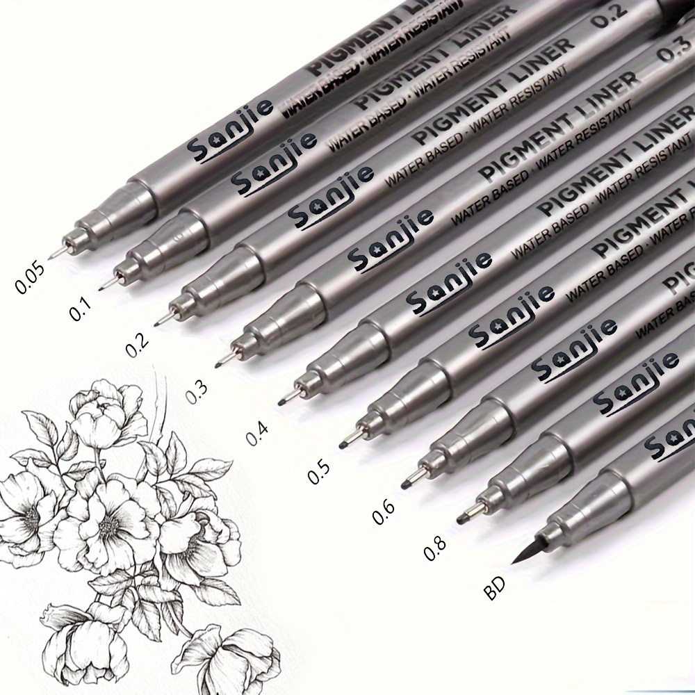 9-Piece Fine Line Waterproof I - Correction Pen Fine recension och pris