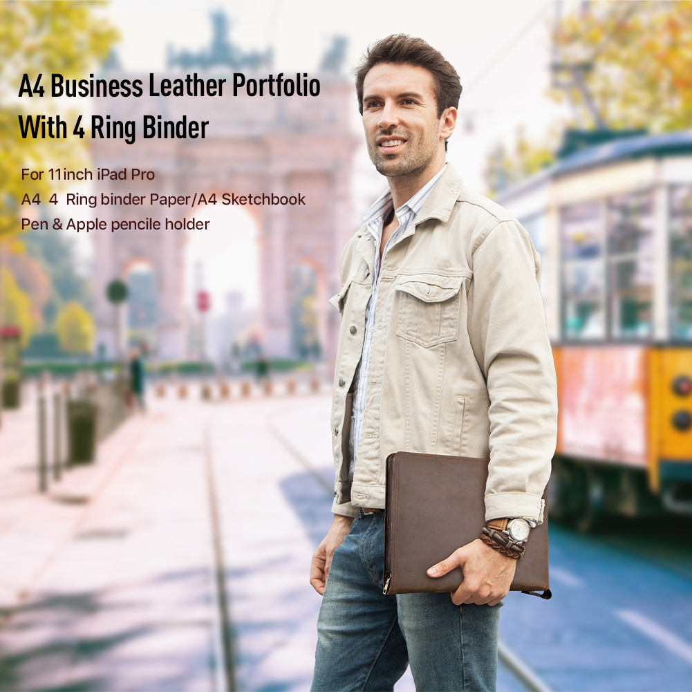 Luxury Retro A4 Cowhide Busine - Binder A4 Lever recension och pris