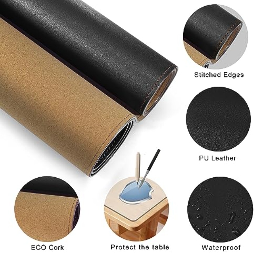 63x31.5 Leather Desk Mat XXL L - Leather Desk Pad recension och pris