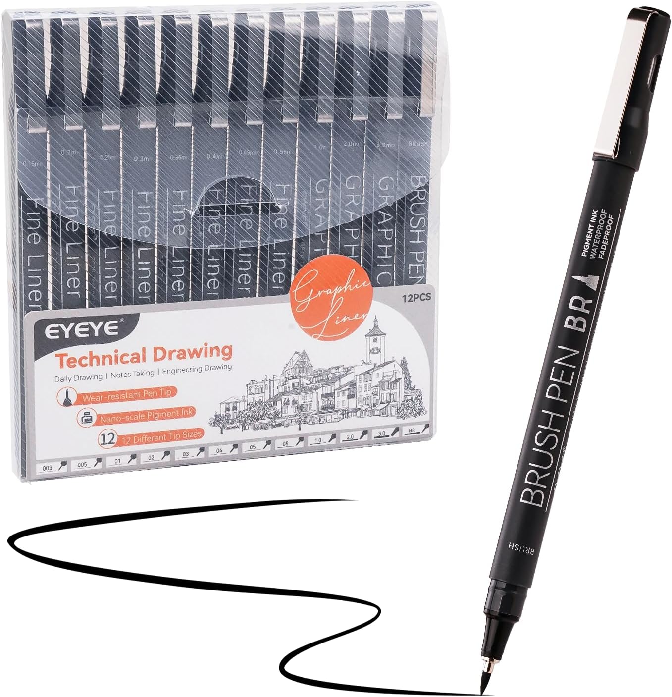 Micro Fineliner Pens Set, 12 B - Archive Box Set recension och pris