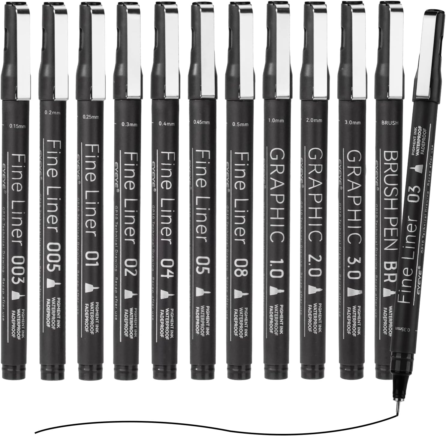 Micro Fineliner Pens Set, 12 B - Archive Box Set recension och pris