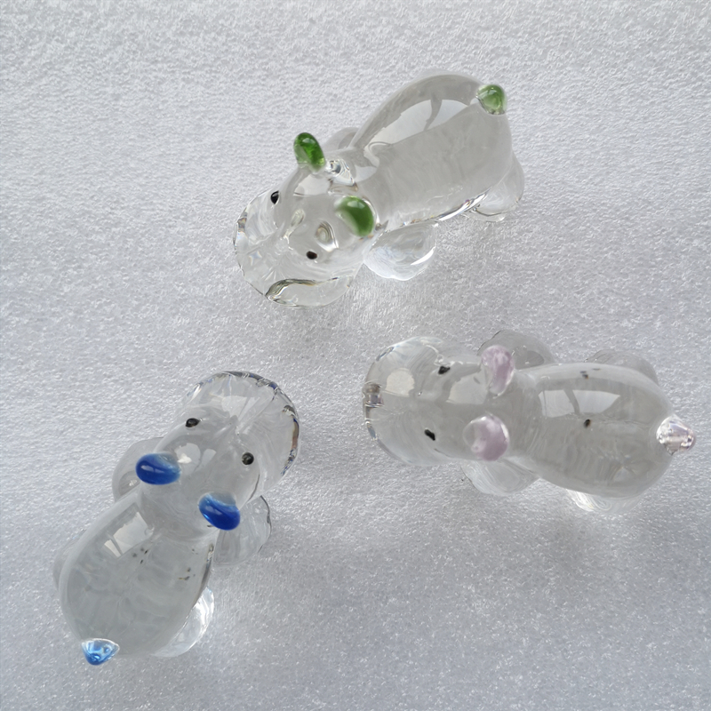 1PC Crystal Hippo Figurine Col - Paper Weight Crystal recension och pris
