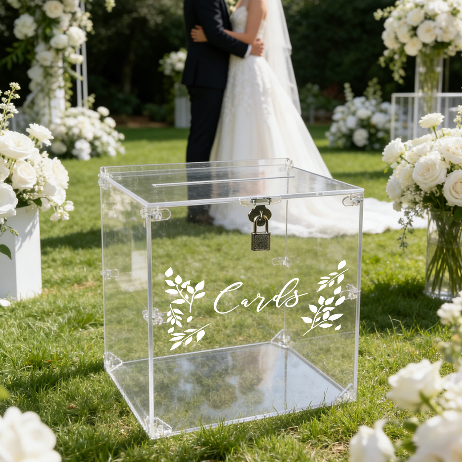 Acrylic Wedding Card Boxes wit - Card Index Box recension och pris