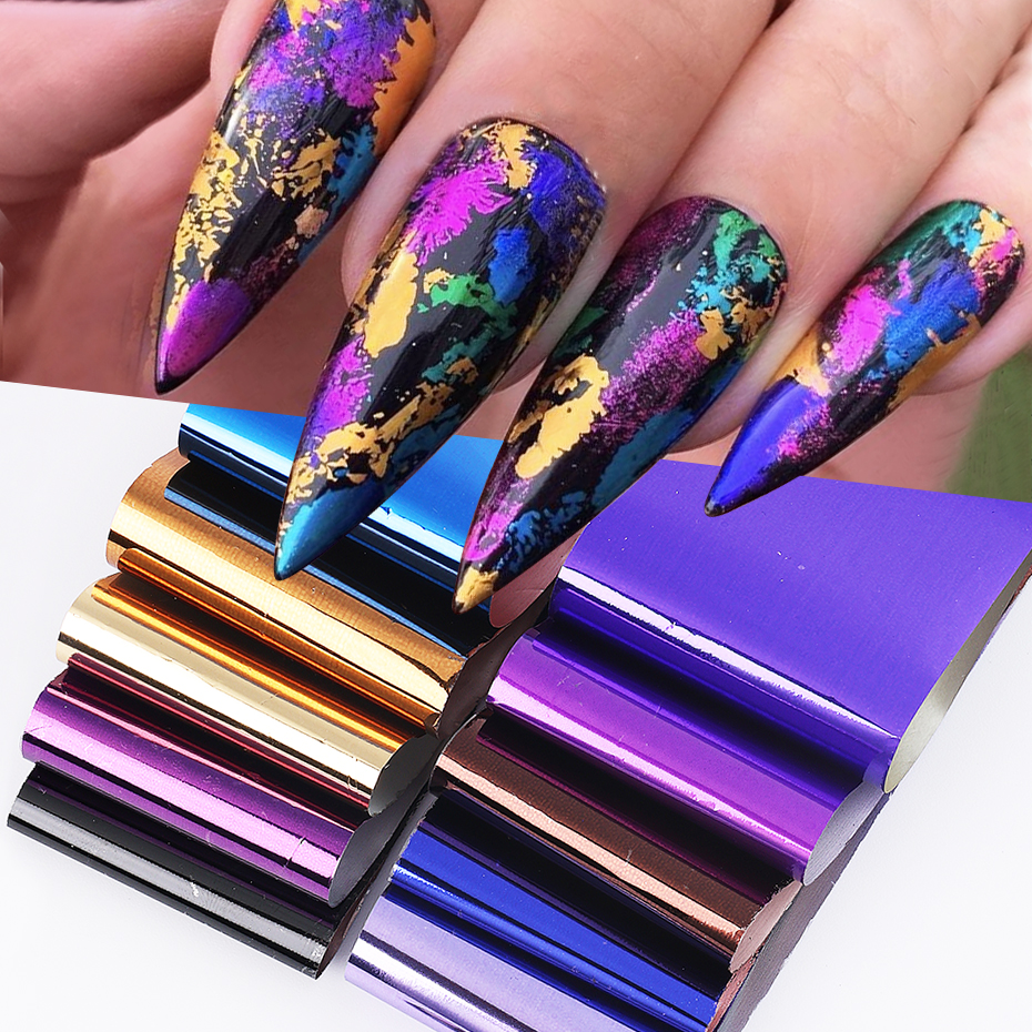 10pcs Metallic Nail Transfer F - Gel Refill Pack recension och pris