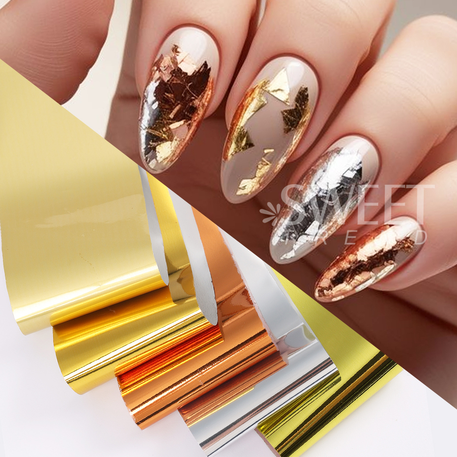 10pcs Metallic Nail Transfer F - Gel Refill Pack recension och pris
