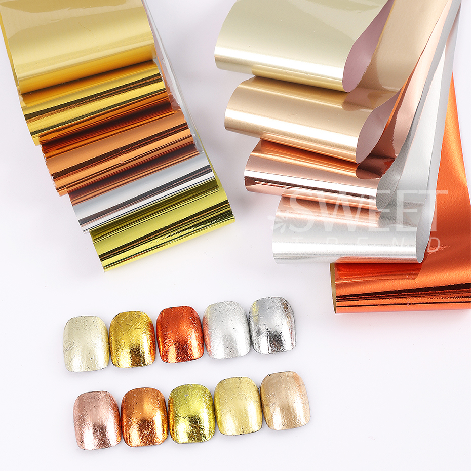 10pcs Metallic Nail Transfer F - Gel Refill Pack recension och pris
