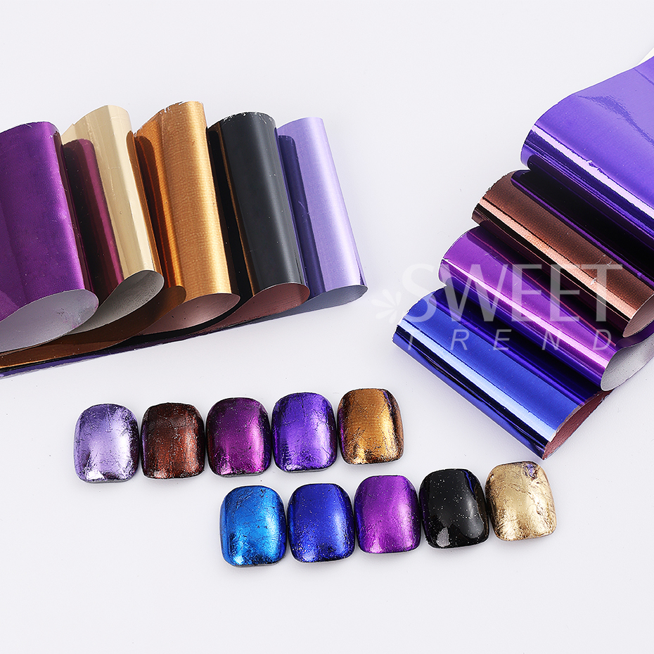 10pcs Metallic Nail Transfer F - Gel Refill Pack recension och pris