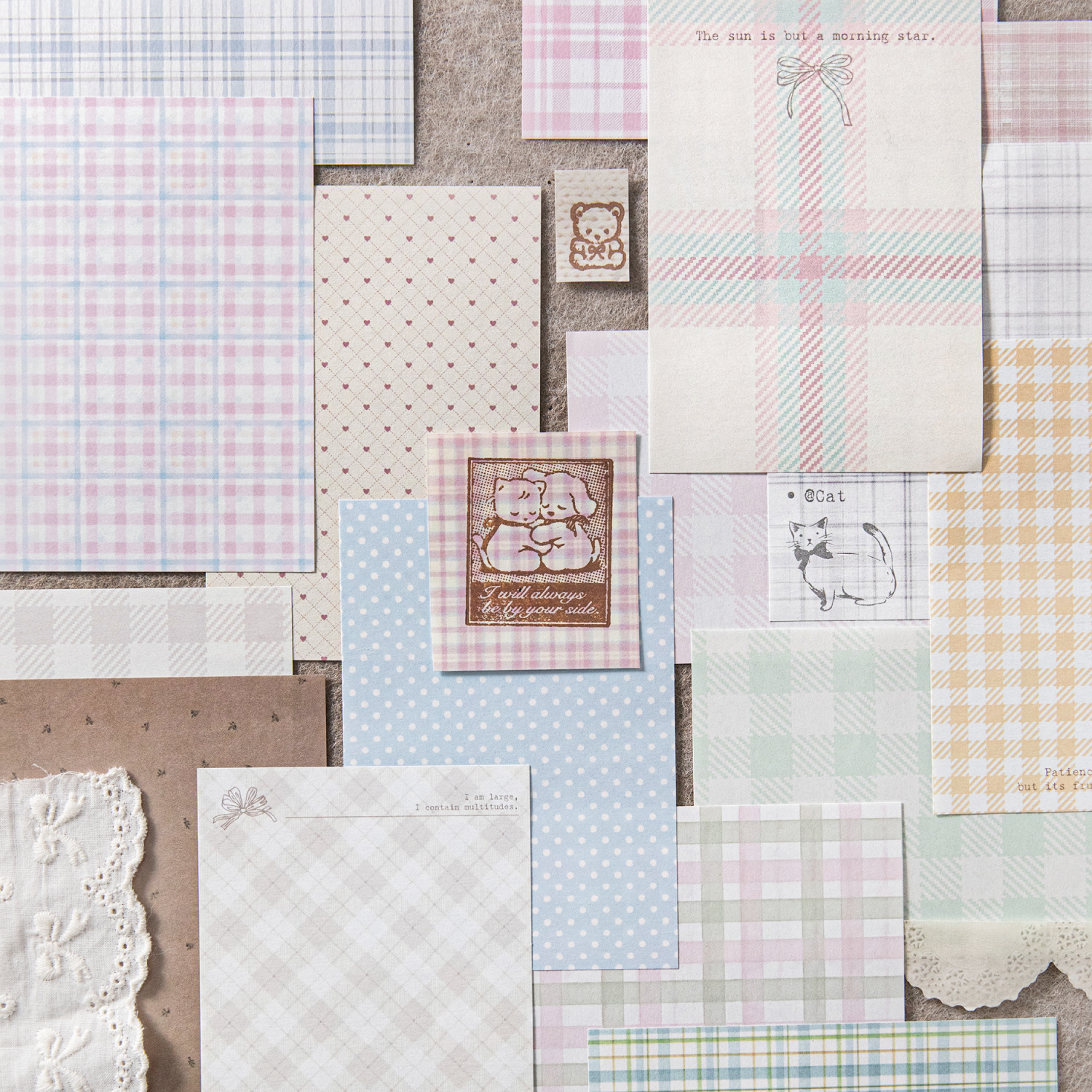 50pcs creative plaid Decor Scr - Ink Blotter Paper recension och pris