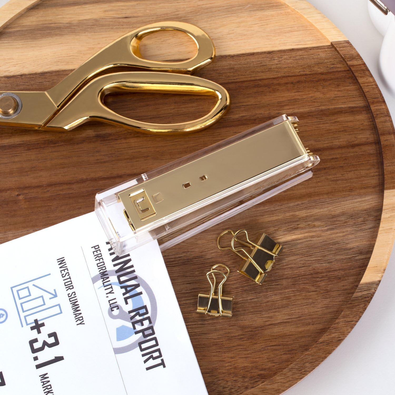 Compact Acrylic Gold Stapler,  - Stapler Half Strip recension och pris