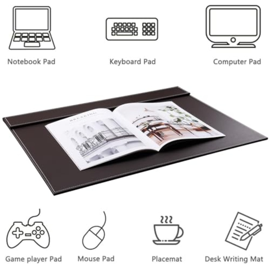 Ultra-Smooth PU Leather Desk P - Leather Desk Pad recension och pris