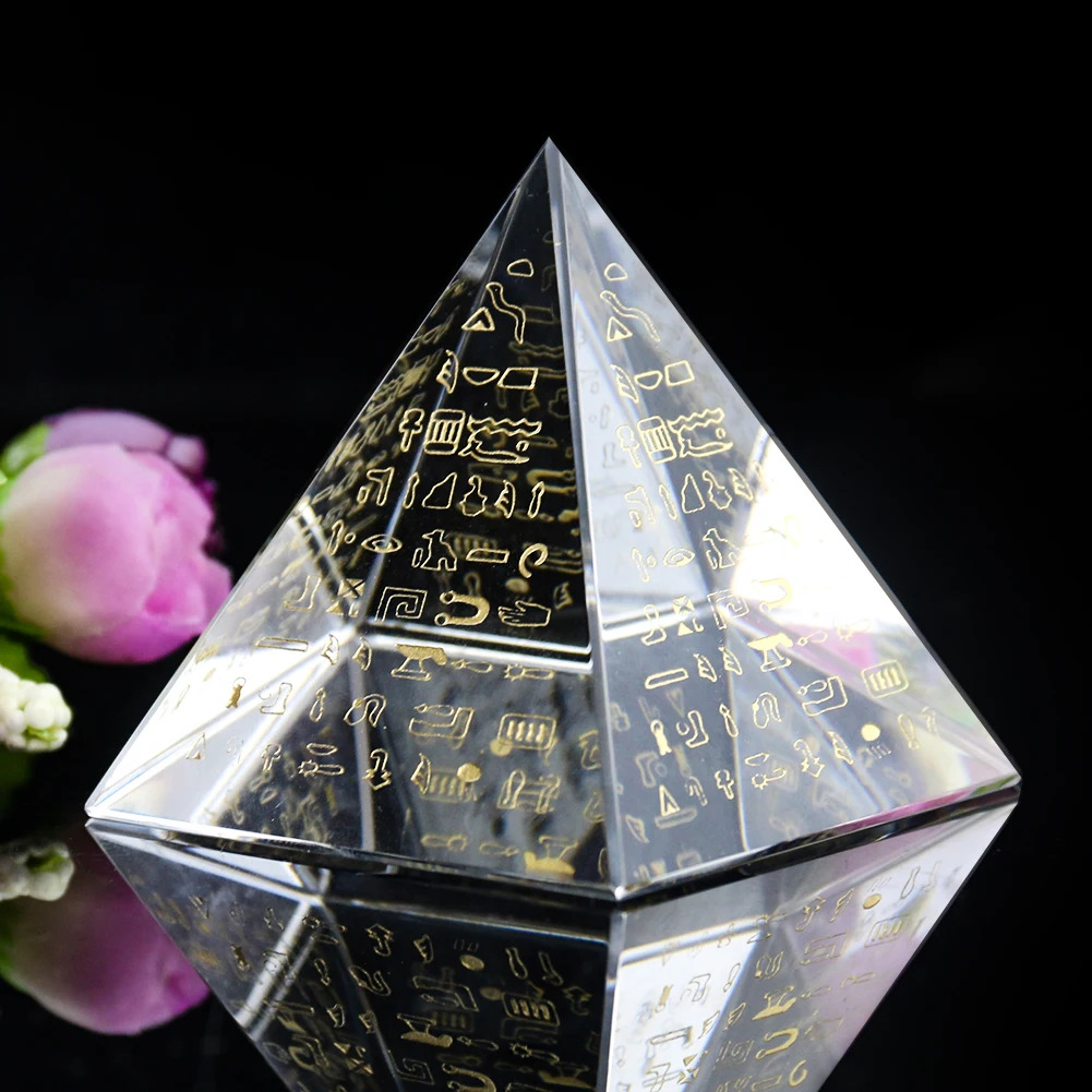 Egyptian Hieroglyph Crystal Py - Paper Weight Crystal recension och pris