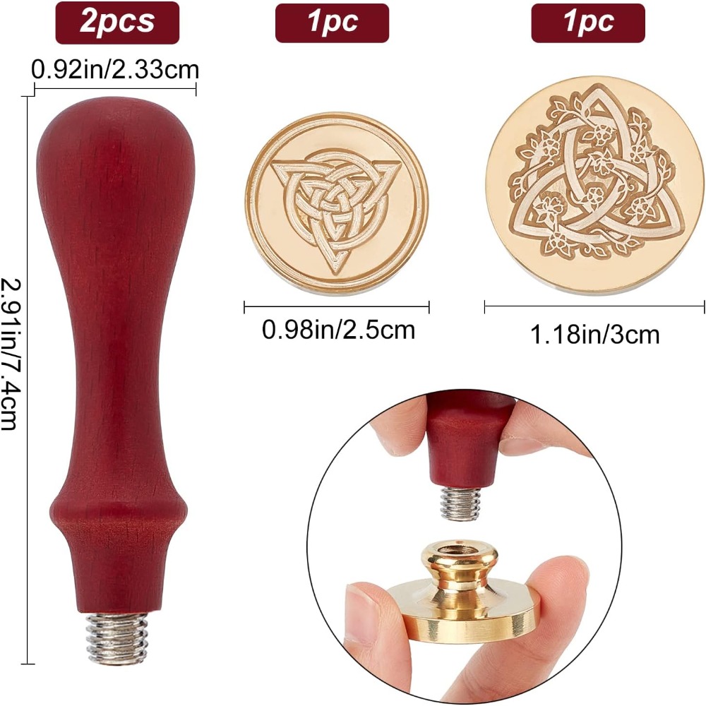 2 Set Celtic Knot Wax Seal Sta - Wax Seal Stamp Set recension och pris