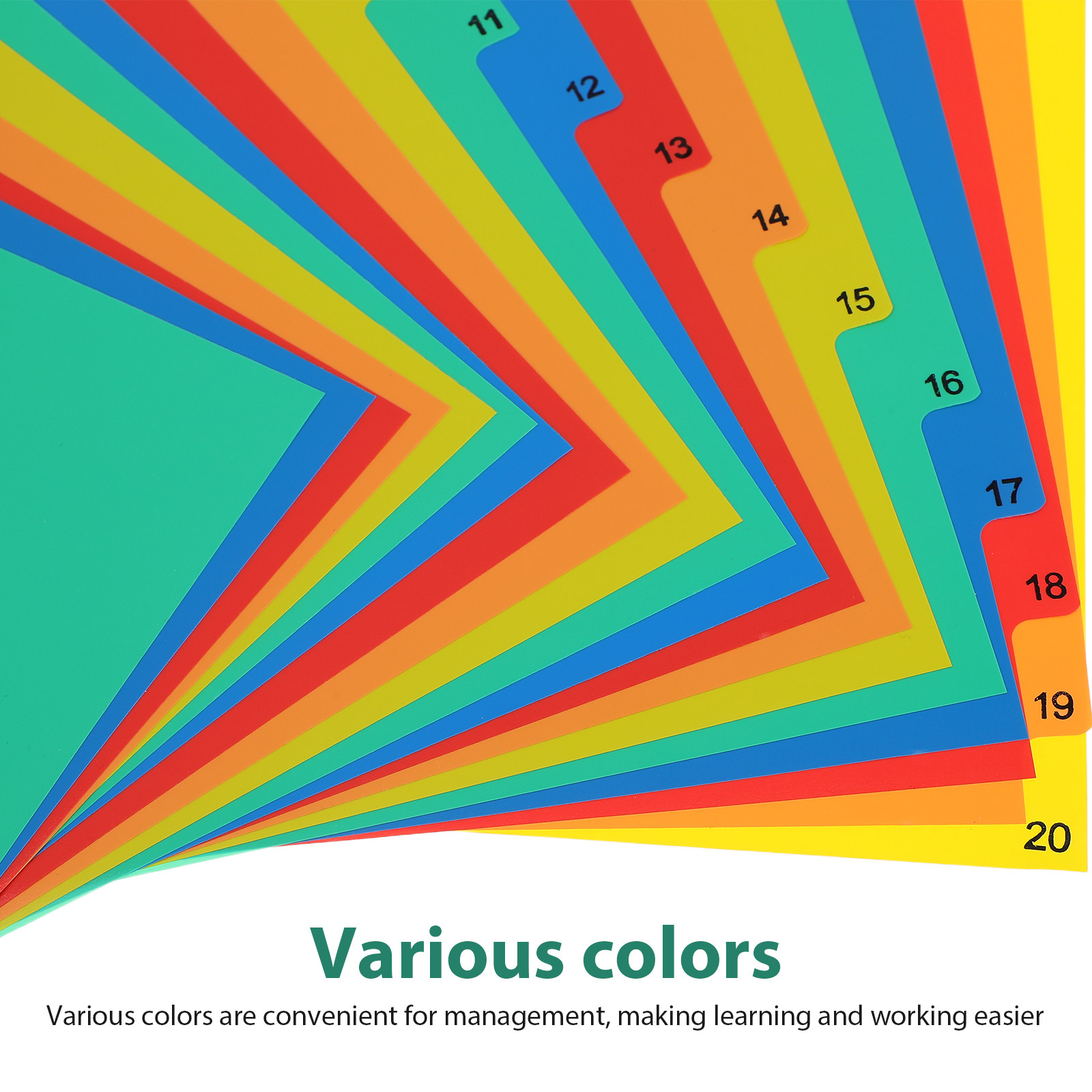 20 Pages A4 Colorful Plastic T - Tab Divider A4 recension och pris