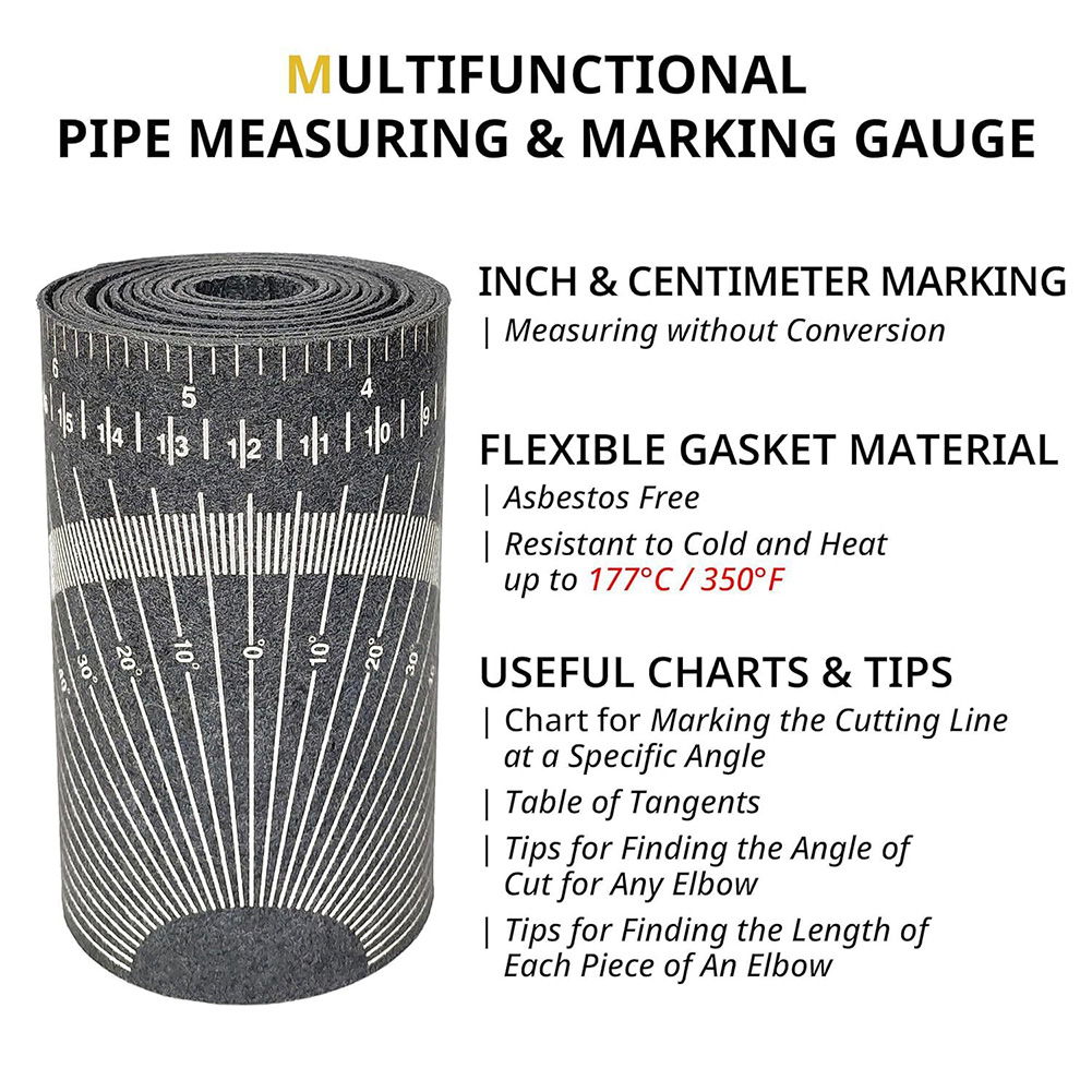 Pipe Measuring Tool Wrap Aroun - Tape Dispenser Weighted recension och pris