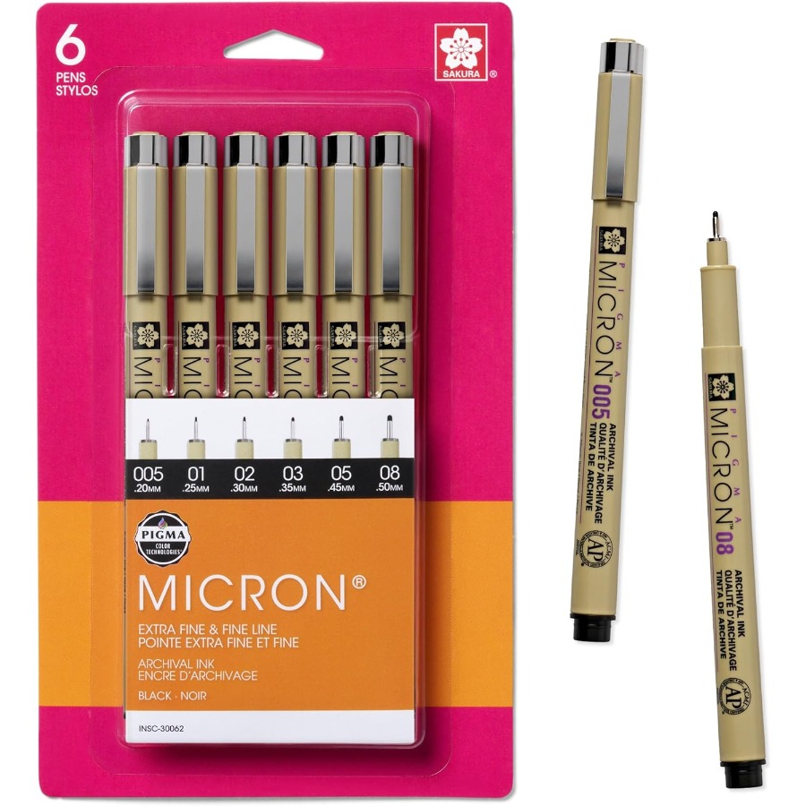 Pigma Micron Fineliner Pens wi - Archive Box Set recension och pris
