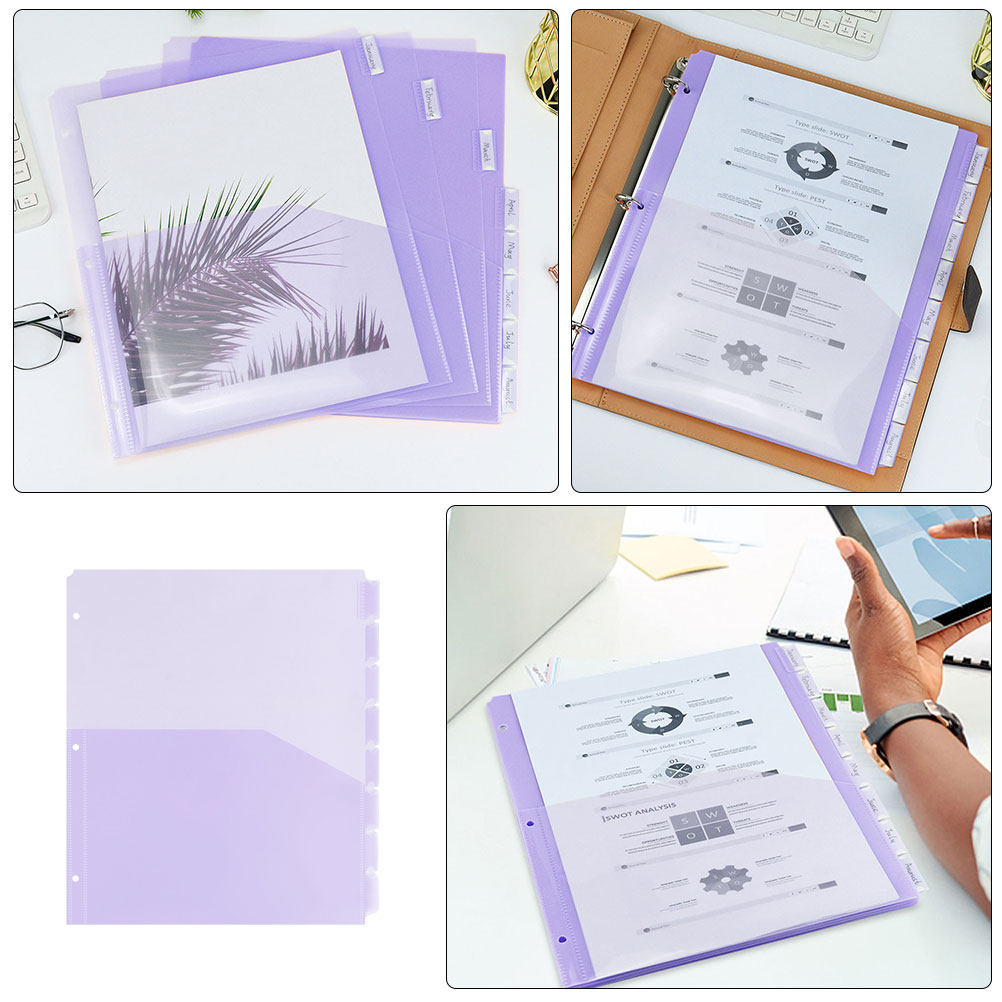 2Sets Binder Pockets Dividers  - Tab Divider A4 recension och pris