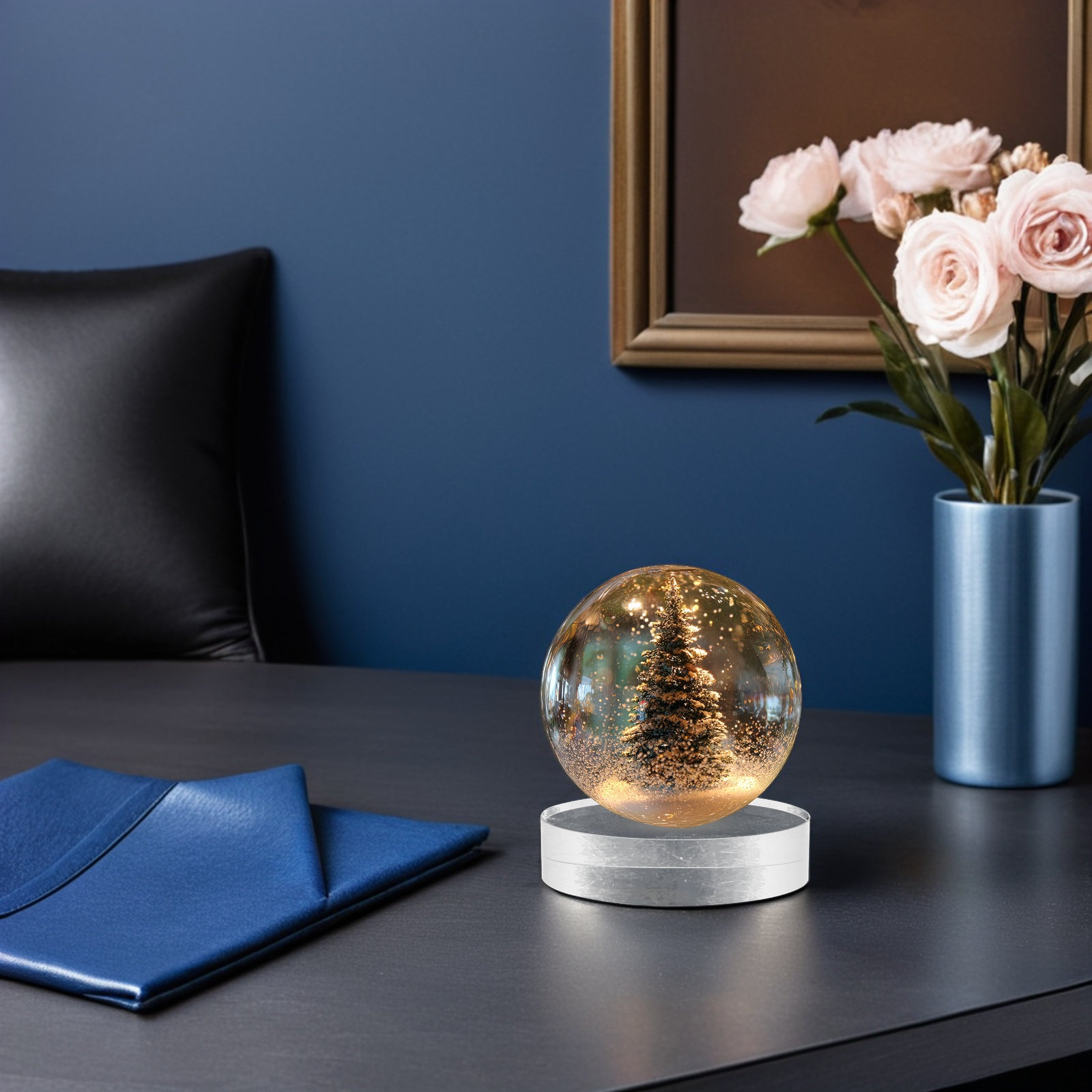 2Pcs Crystal Round Paperweight - Book Weight Glass recension och pris