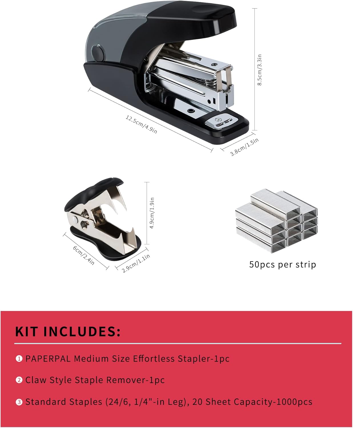Effortless Standard Stapler Se - Stapler Half Strip recension och pris