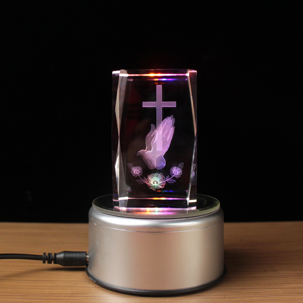 3D Laser Crystal Religious Cub - Paper Weight Crystal recension och pris