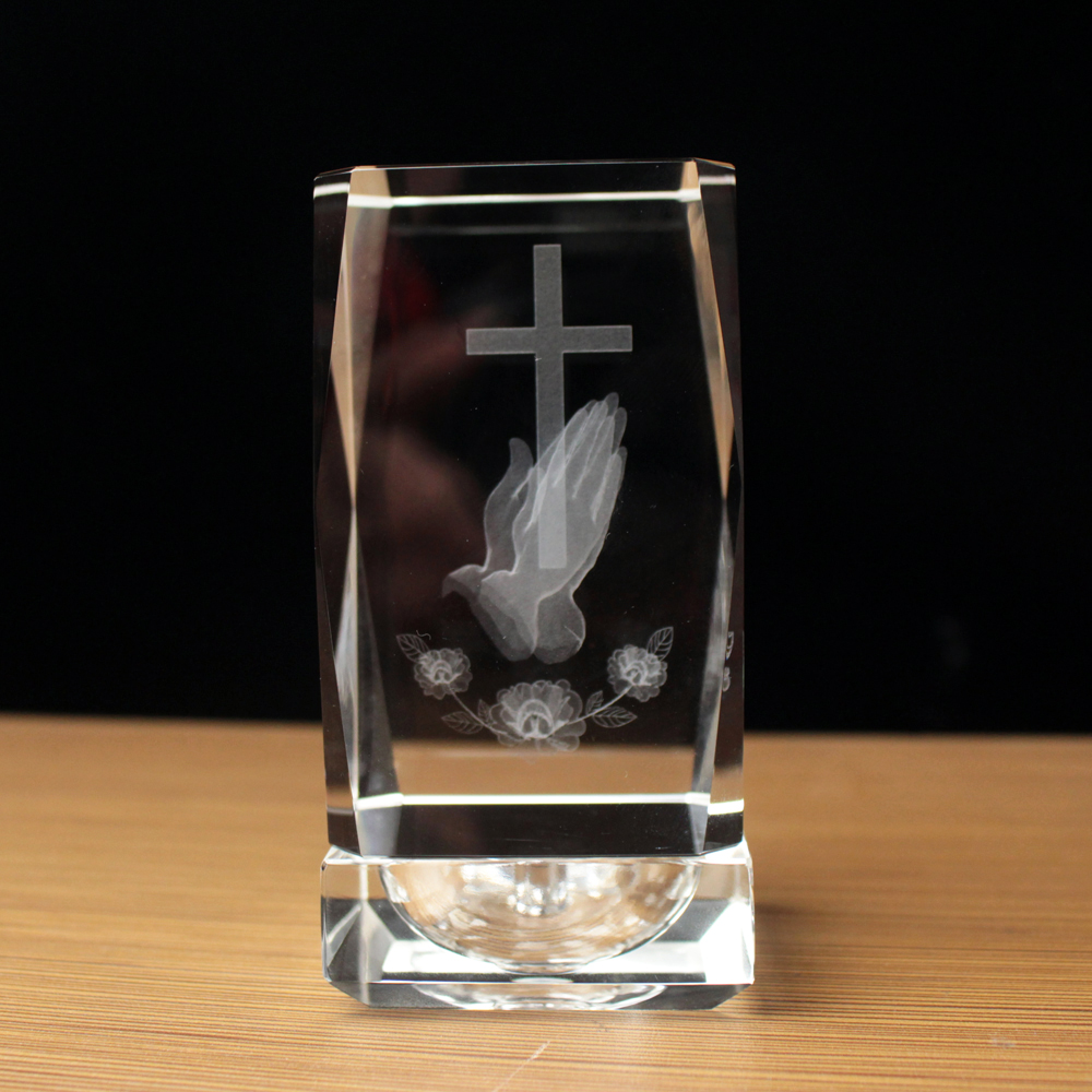 3D Laser Crystal Religious Cub - Paper Weight Crystal recension och pris