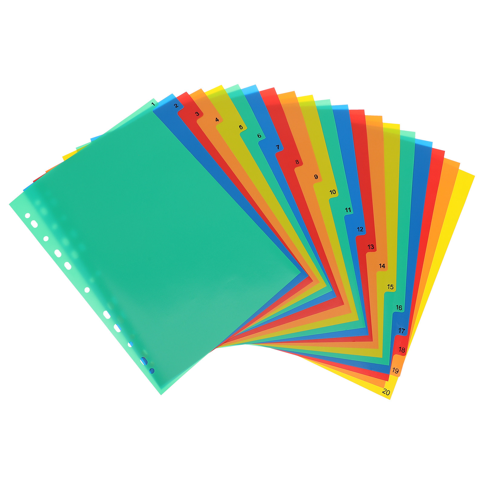 20 Pages A4 Colorful Plastic B - Tab Divider A4 recension och pris