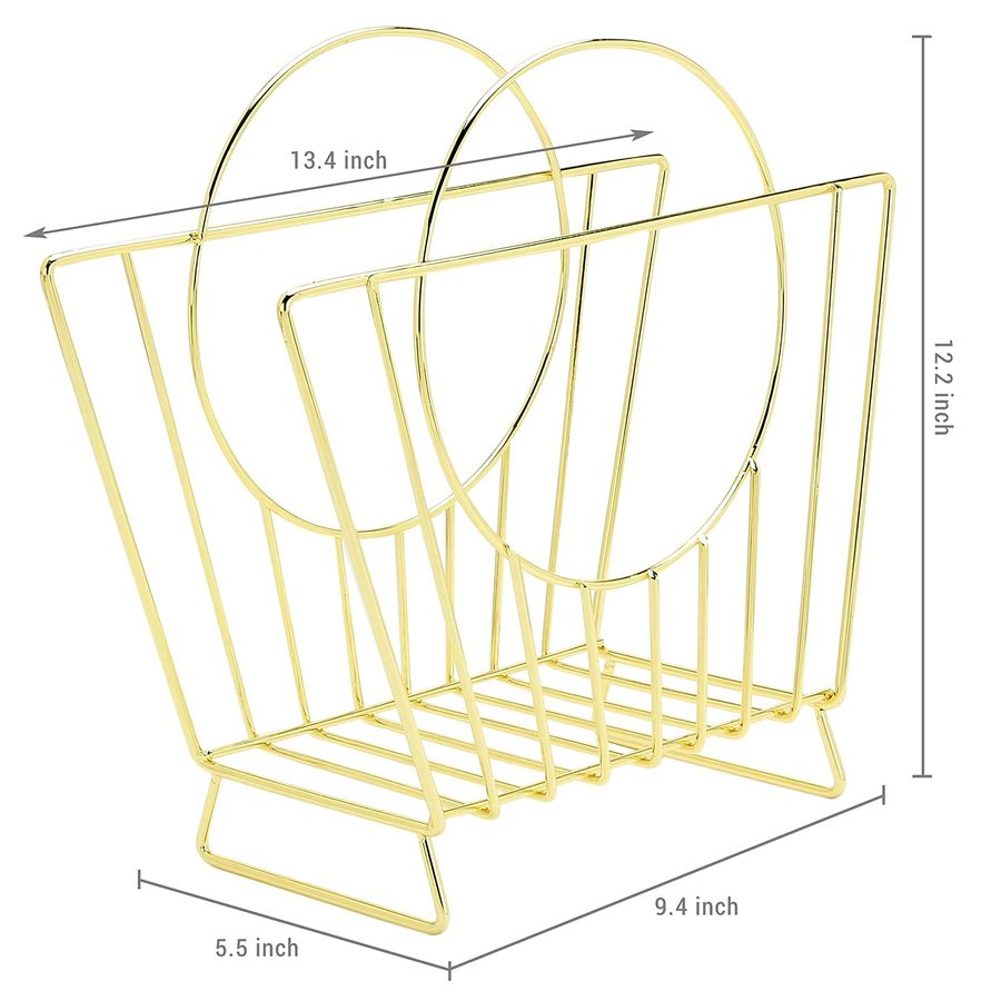 MidCentury Brass Plated Metal  - Magazine Holder Rack recension och pris