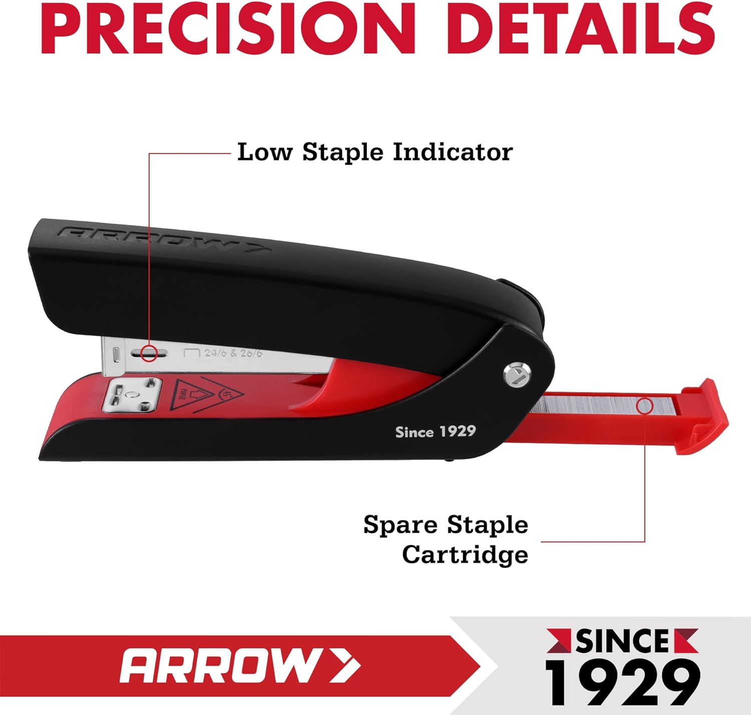 Arrow Office Stapler Set, 25 S - Stapler Half Strip recension och pris