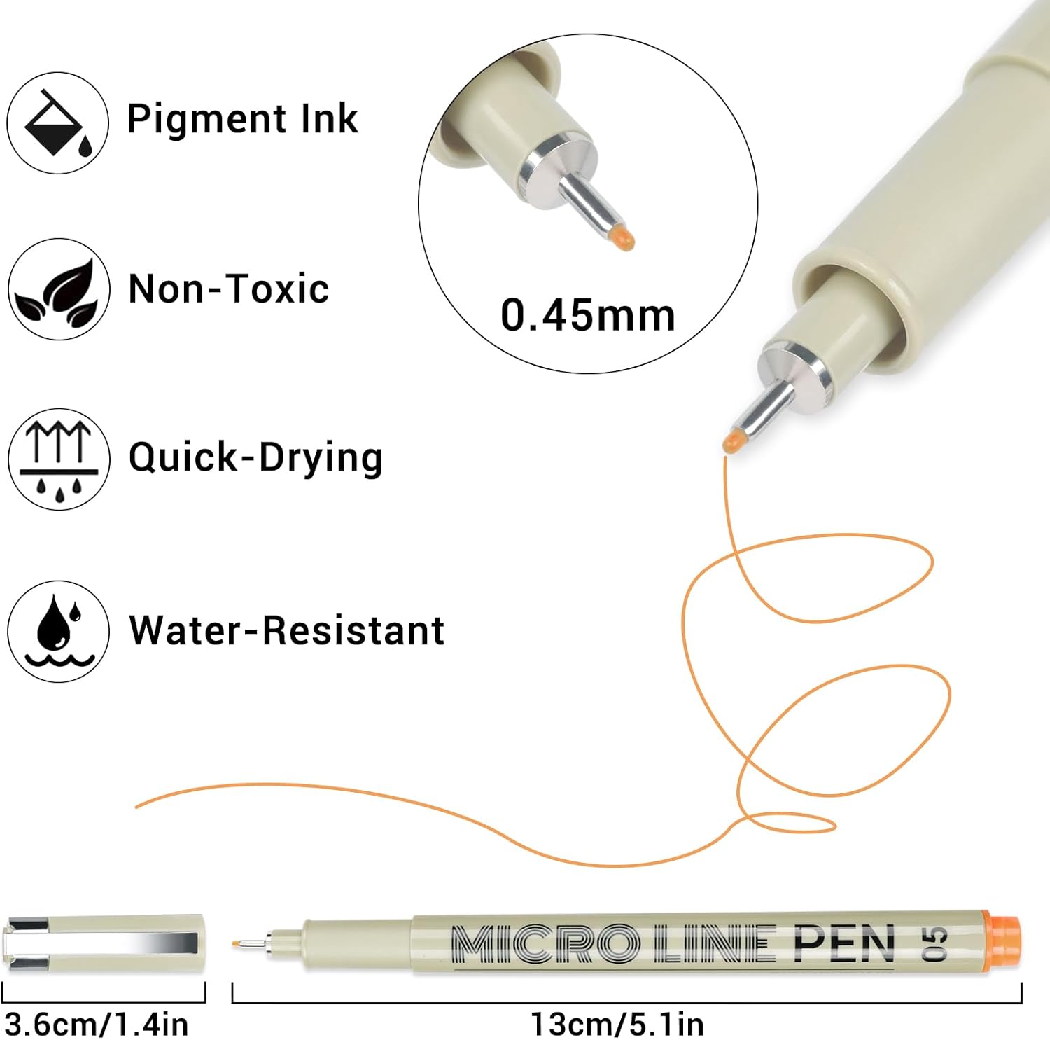 12 Colored Micro Pens 0.5mm, F - Archive Box Set recension och pris