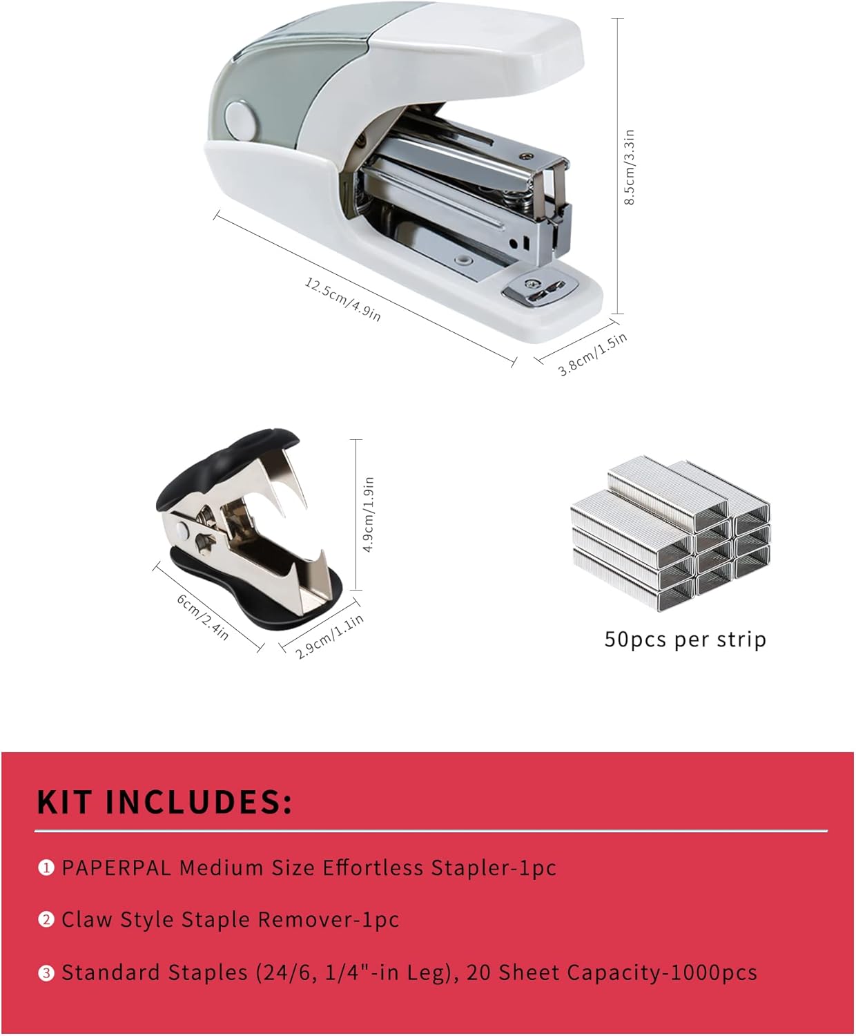 Effortless Standard Stapler Se - Stapler Half Strip recension och pris