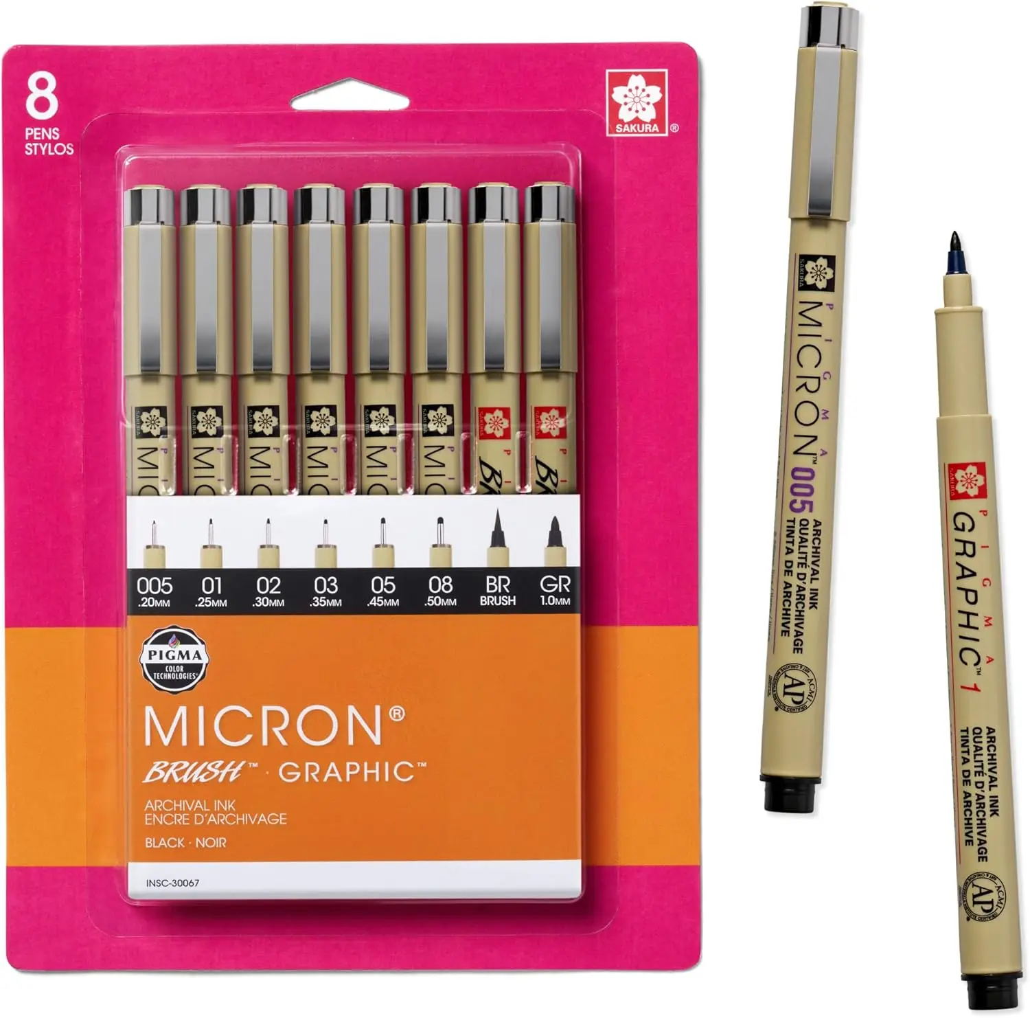 Fineliner Drawing Pens Set, 8  - Archive Box Set recension och pris