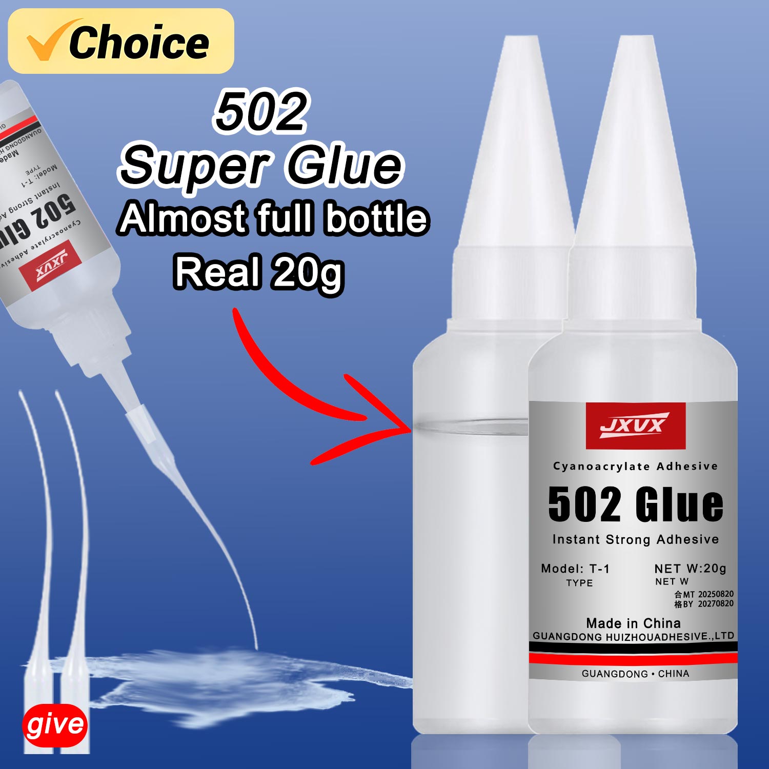 Net Weight 20g 502 Super Glue  - Book Weight Glass recension och pris