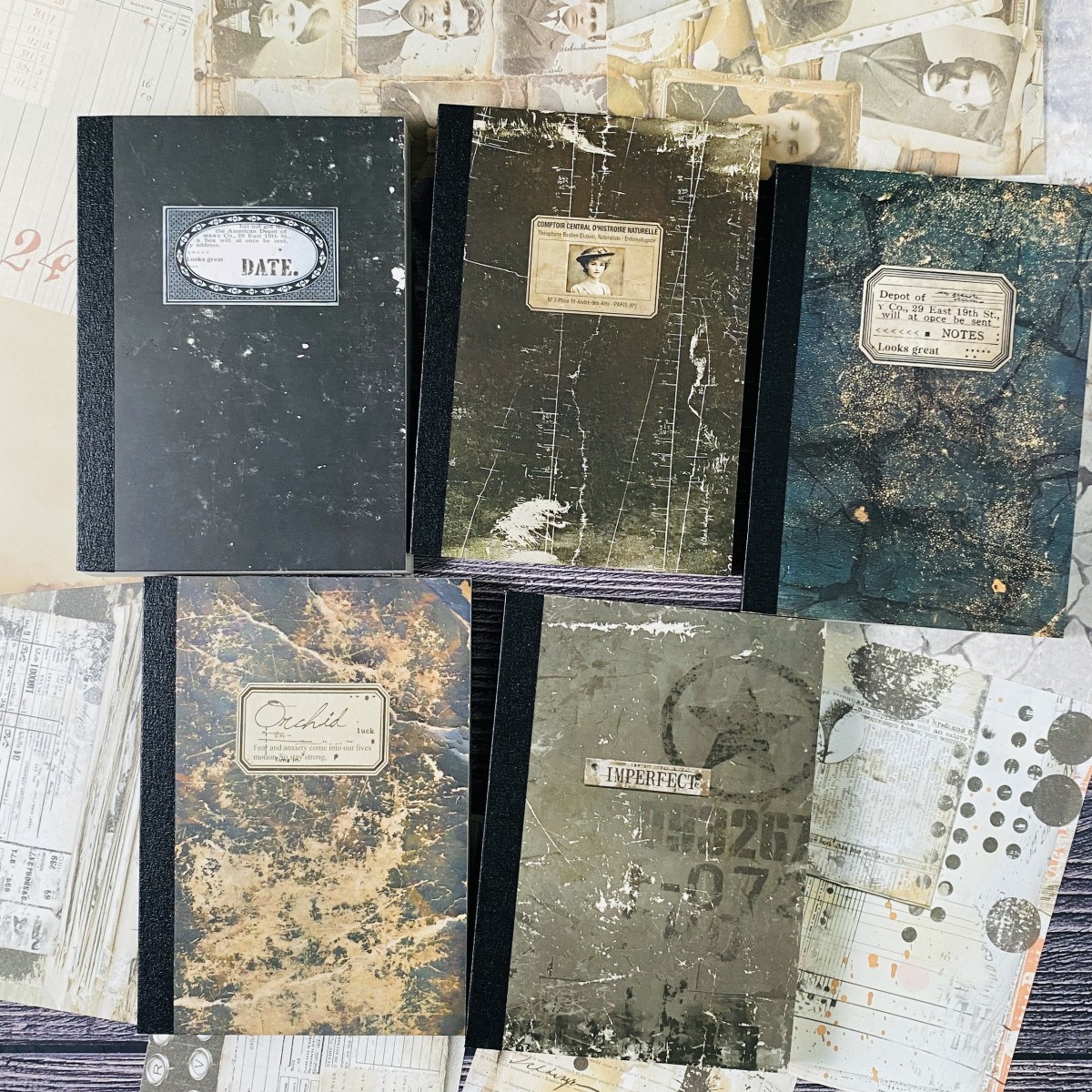 100sheets Vintage Scrapbook Pa - Ink Blotter Paper recension och pris