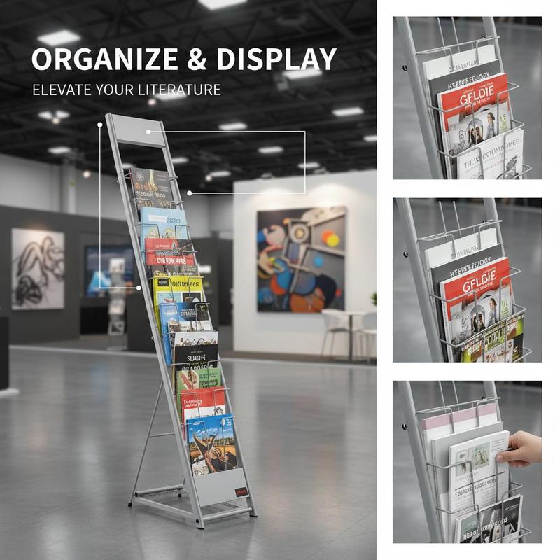 Brochure Display Rack, 10 Pock - Magazine Holder Rack recension och pris