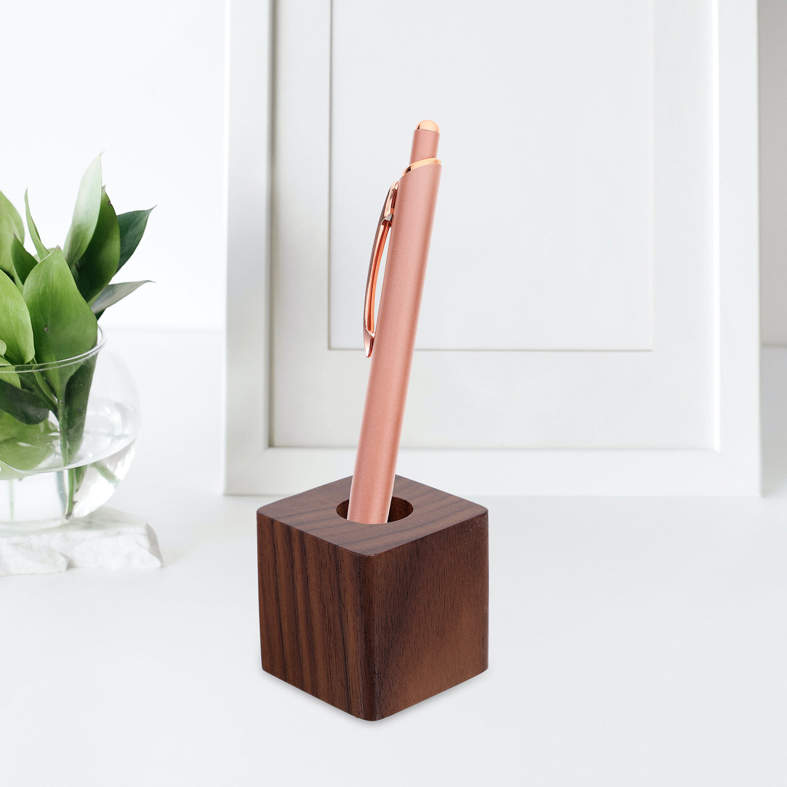 Single Wood Pen Holder Walnut  - Pen Rest Single recension och pris