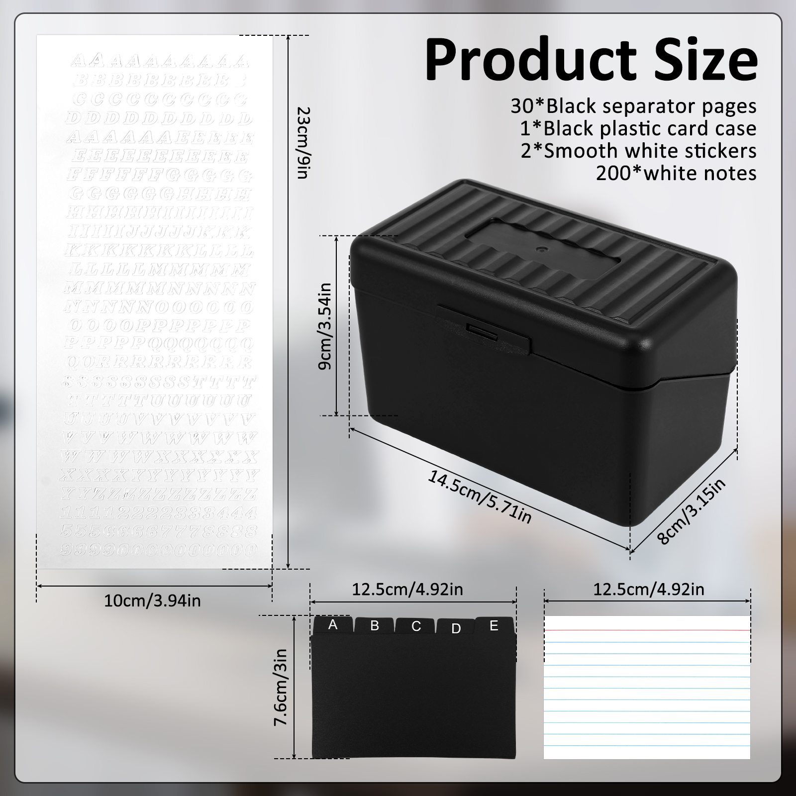 1 Set Index Card Organizer Box - Card Index Box recension och pris