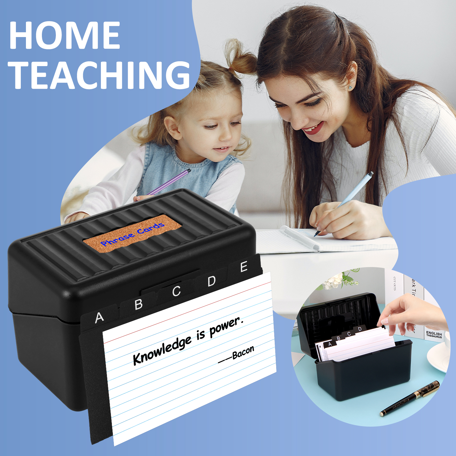 1 Set Index Card Organizer Box - Card Index Box recension och pris