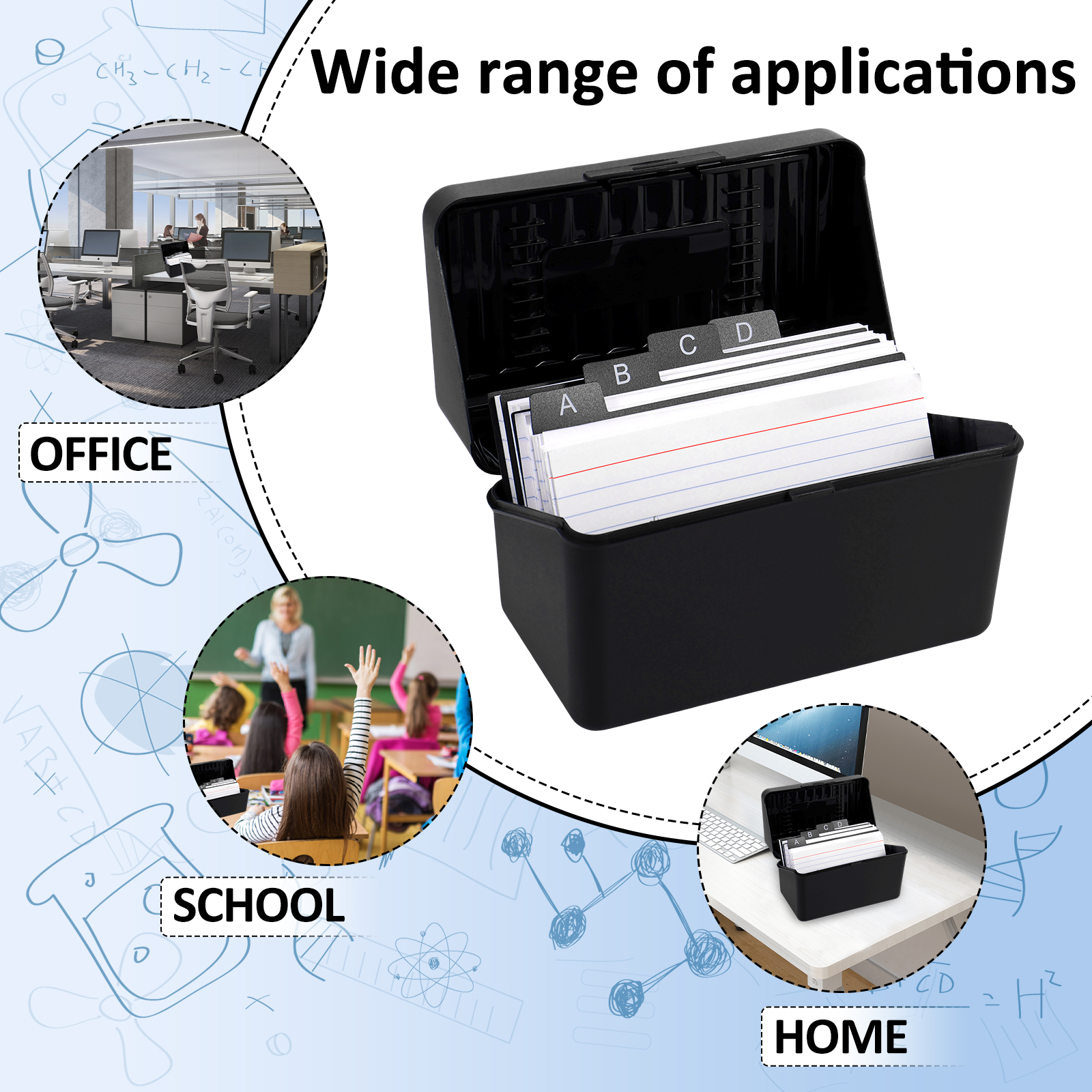1 Set Index Card Organizer Box - Card Index Box recension och pris